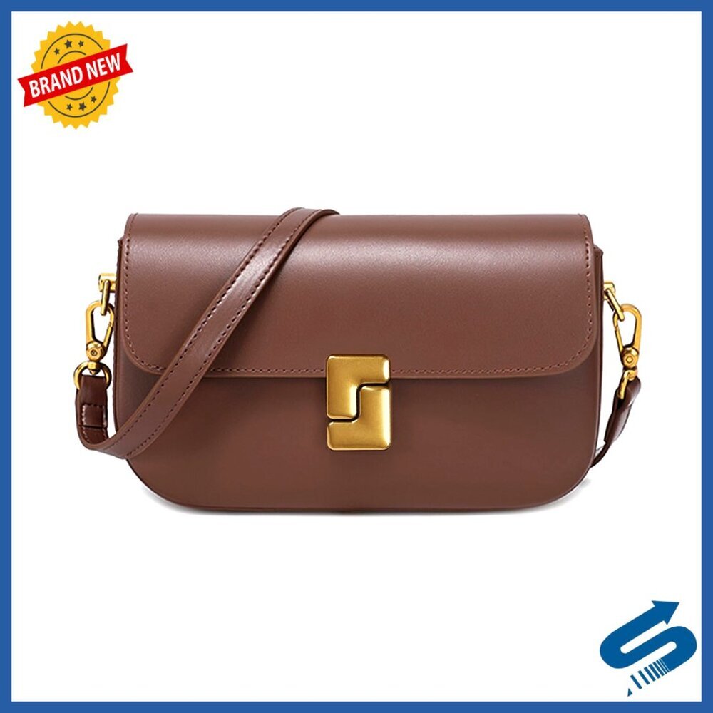 Soft Leather Crossbody Bag with Removable Straps Elegant Minimal Chic